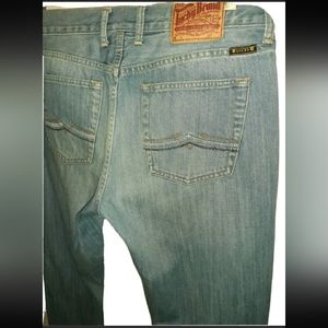 Mens W34/L33 Taylor RELAXED 181 BOOTCUT Lucky Brand Denim Blue Jean LIGHTER WASH